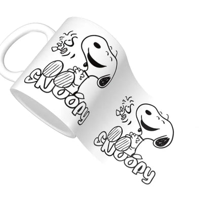 Manga Snoopy Woodstock Cartoon Dog Coffee Mug DIY Customized Ceramic Tea Milk Mug
