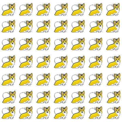 50PCS Cute Animal Keychain knife Ducks Dogs Cats Keyring for Women Men Kids Handbag Cool Car Key Accessories Friends Key Gifts