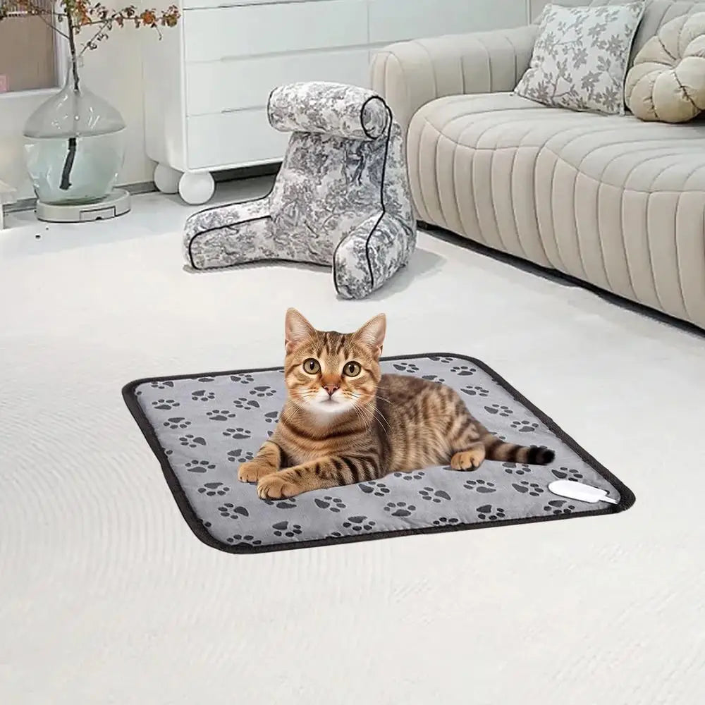 Pet Electric Blanket Winter Warming Pad Cat Dog Heated Nest Waterproof Warmer Power-Off Protection Bite-Resistant Mat Bed