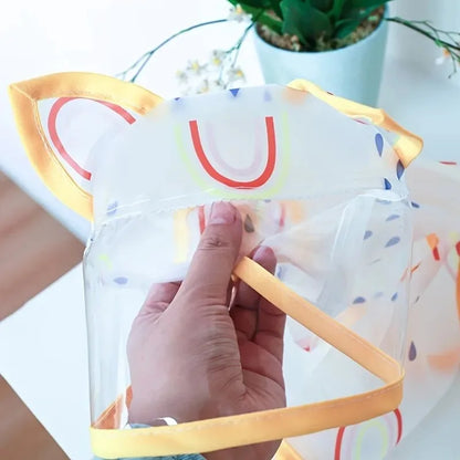 the RAINBOW RAINDROP - Dog Raincoat Waterproof Pet Clothes, Accessories Dogs Apparel, Small Clothing Hooded Raincoat for Dogs