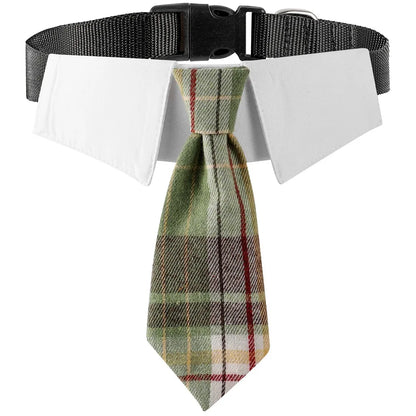 Adjustable Chic Pet Bandana with Bow Tie - Polyester Triangle Scarf & Drool Bib for Small to Large Dogs Perfect for Weddings