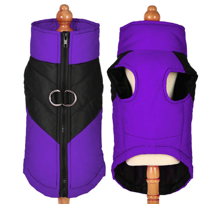 Waterproof Pet Clothes With D-ring Warm Dog Vest For Winter Outdoor Windproof Puppy Coat For Small Medium Dogs Bulldog