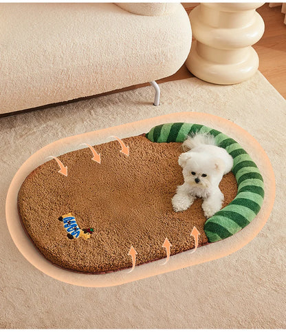 All-Season Removable Washable Pet Bed - Orthopedic Cushion for Teddy/Corgi & Small/Medium Dogs with Cat-Friendly Design