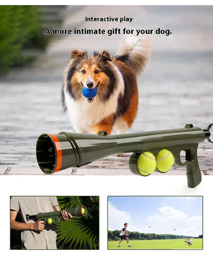 the FETCHBLASTER LAUNCHER - Hot Selling Pet Dog Toy Serving Gun, Training Dog Throwing Ball Launcher, Pet Outdoor Tennis Shooting