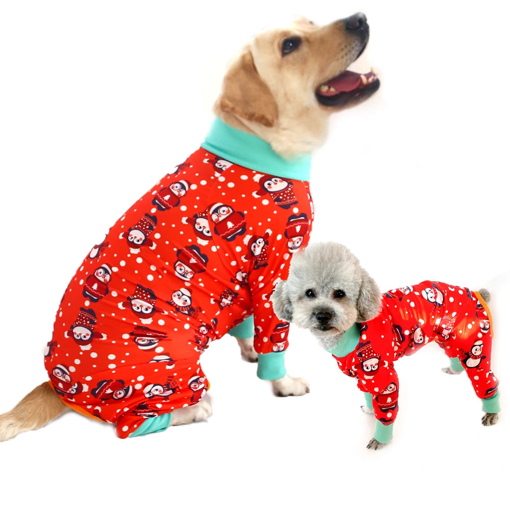 2024 New Halloween Prints Dog Four-legged Suit for Large Medium Bodysuit Dogs Pajamas PJS Full Body for Shedding Prevent Licking