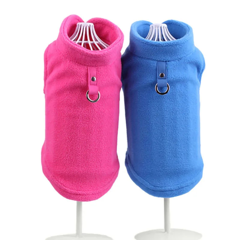 Winter Warm Fleece Dogs Clothes Chihuahua Coat Pet Jacket Vest with D-Ring French Bulldog Apparel Puppy Clothing York Costume