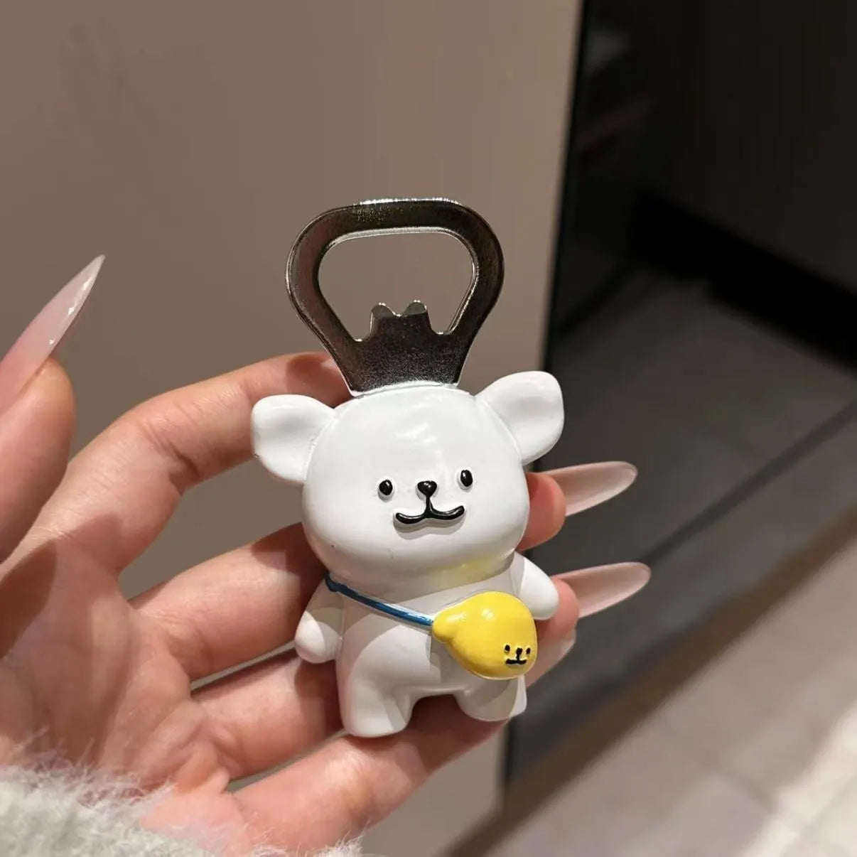 Kawaii Dog 3D Fridge Magnet Bottle Opener Ornament Cartoon Japanese creativity Cute Refrigerator Magnets Kitchen Decoration Gift