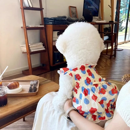 Floral Dog Dress Dog Summer Clothes Cute Cat Dog Princess Dresses Chihuahua Frnench Bulldog Bichon Girls Dog Costume Pet Skirt