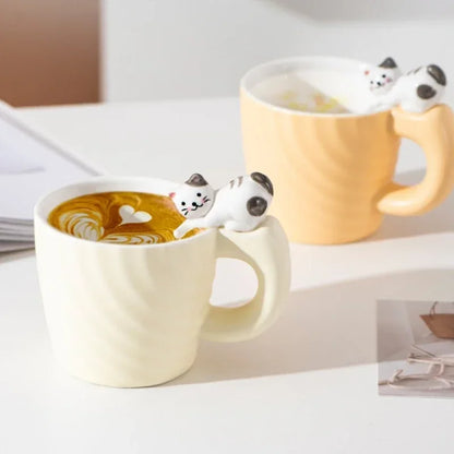 Ceramic Mug Creative Cartoon Cat Cute Cup Children's Milk Breakfast Home Office Coffee Mug Gift Frends Drinkware Tea Cup