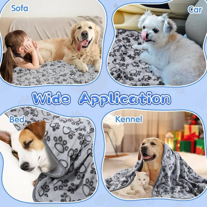 Flannel Pet Sleeping Blanket Soft Fluffy Dog Blanket Warm Breathable Cat Cover Blanket Comfortable Dog Cat Sleeping Sheet Mat