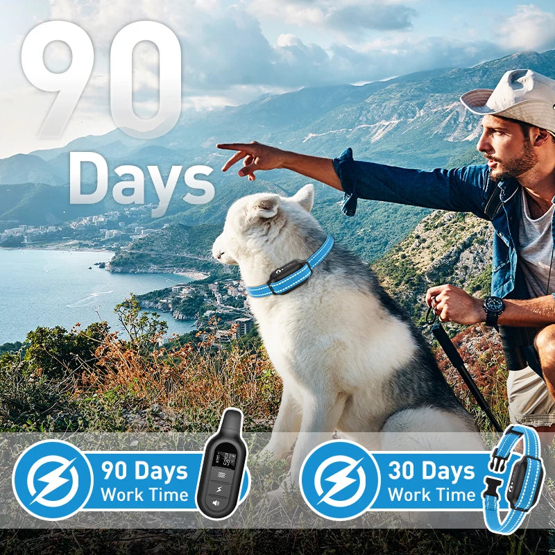 the DOG TRAINER COLLAR - Dog Training Collar with Remote 3300ft, Electric Dog Shock Collar for 3 Training Modes, Dogs E-Collar for Small/Medium/Large Dogs