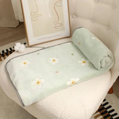 Cute Pattern Dogs Bed Blanket Soft Breathable Warm Cat Blanket Velvet Comfortable Pet Sleeping Mat for Cats Dogs