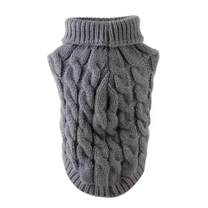 Dog Sweater New Solid Colour Autumn and Winter Pet Casual Clothing Warm Acrylic Knitted Wool Simple Cute Comfortable Pet Clothes