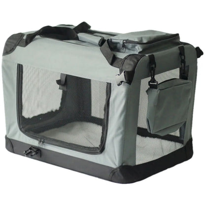 Medium Large Capacity Pet Car Crate Portable Carrier Zipper Closure Breathable Nest for Dogs Folding Dog Cage for Car