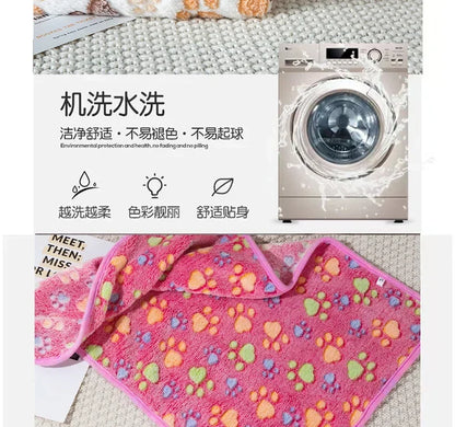 Soft Fluffy Coral Fleece Pet Sleeping Blanket Dog Blanket Warm Breathable Cat Cover Blanket Comfortable Dog Sleeping Sheet Mat