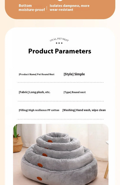 House Winter Warm Thickened Oval House All-Season Pet House Winter Small Dog House