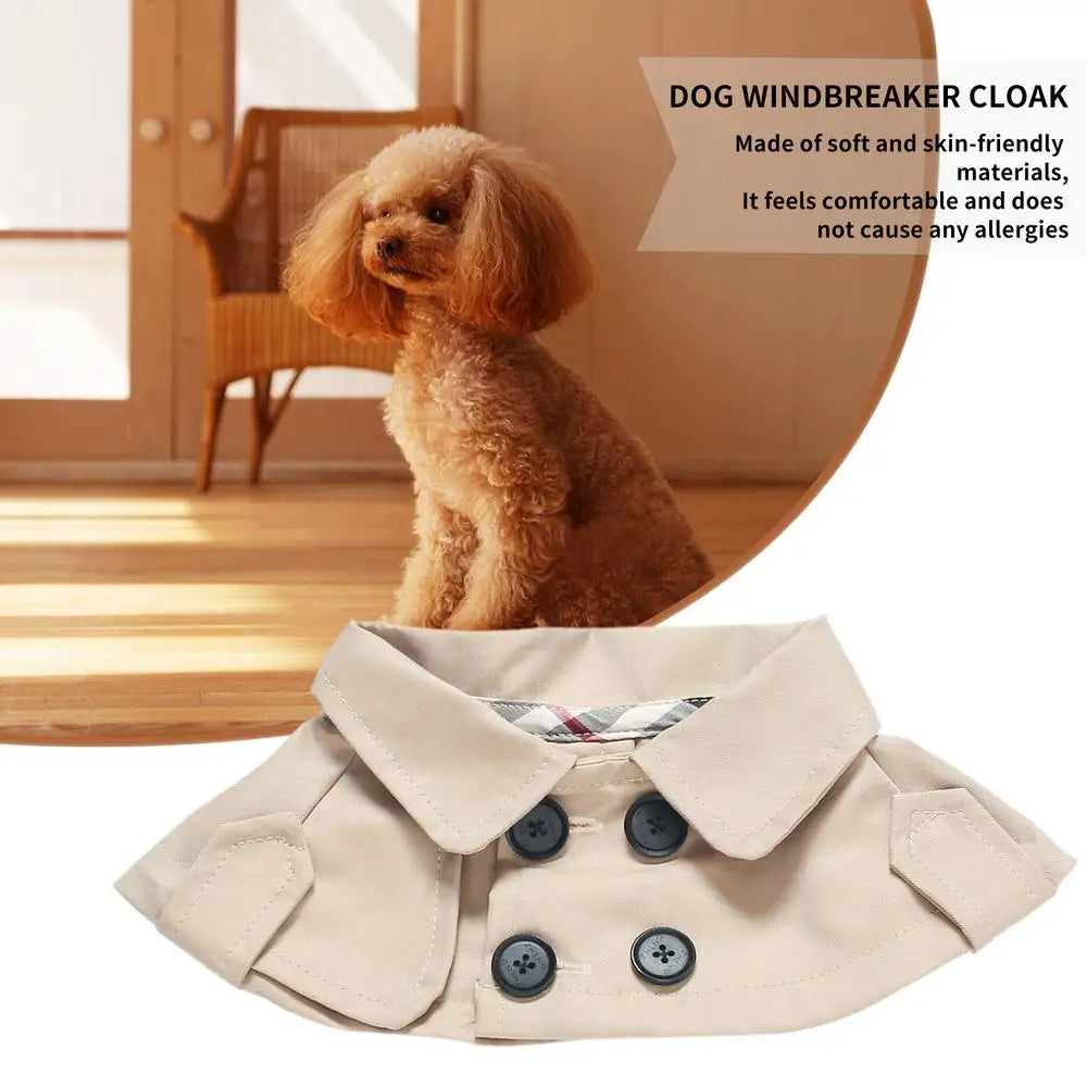 the SHERLOCK - Fashion British Style Dog Cloak, Windbreaker Corgi French Bulldog Pet Dog Bib, Pet Clothing Cape, Pets Costume Trench, Pet Supplies