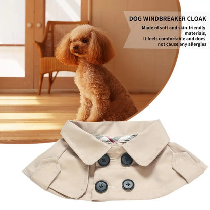 the SHERLOCK - Fashion British Style Dog Cloak, Windbreaker Corgi French Bulldog Pet Dog Bib, Pet Clothing Cape, Pets Costume Trench, Pet Supplies