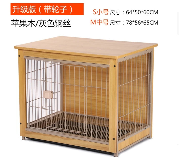 Wholesale Decorative Crates Wooden Stainless Steel Heavy Duty Pet Cage Furniture Dog Kennels Stackable Dog Cages