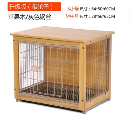 Wholesale Decorative Crates Wooden Stainless Steel Heavy Duty Pet Cage Furniture Dog Kennels Stackable Dog Cages