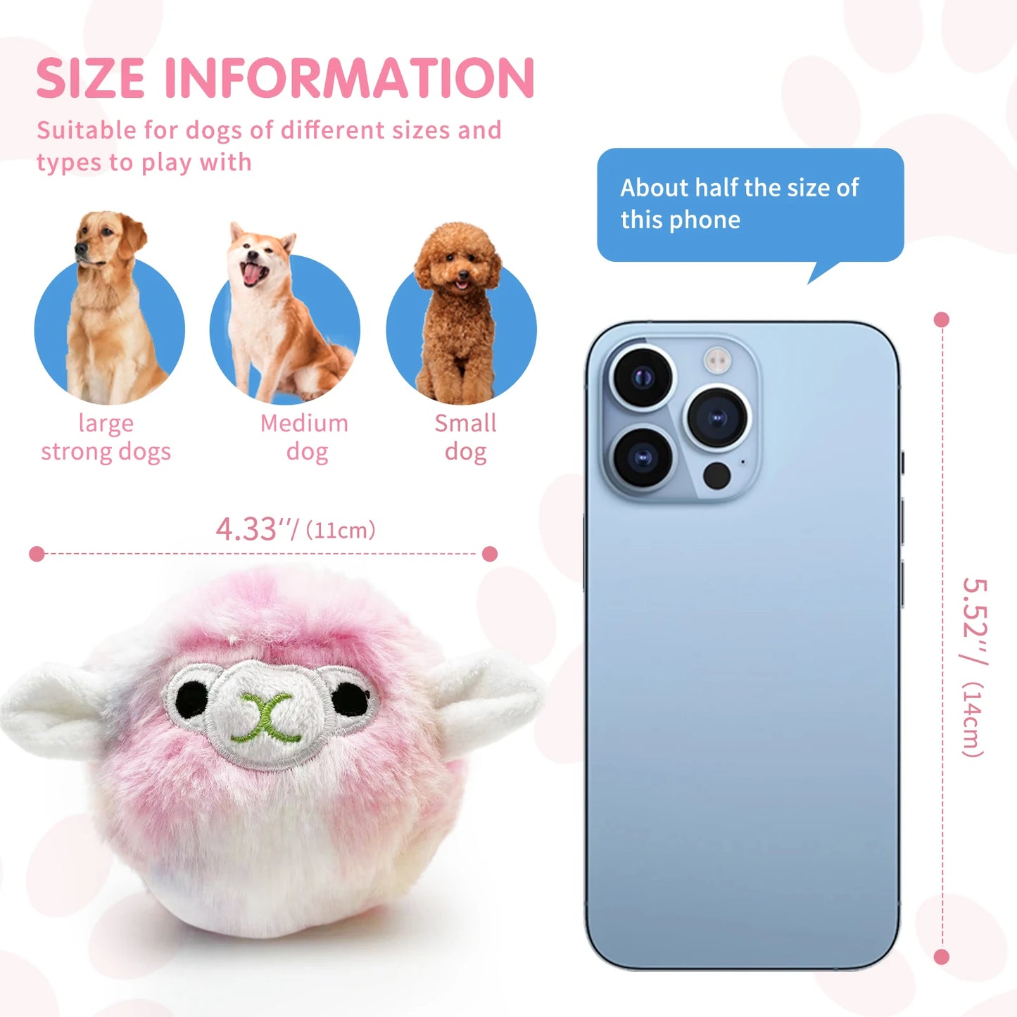 Pet dog toys, plush prickly balls, squeaking sounds, cute alpaca teeth grinding, accompanying various dogs of all sizes