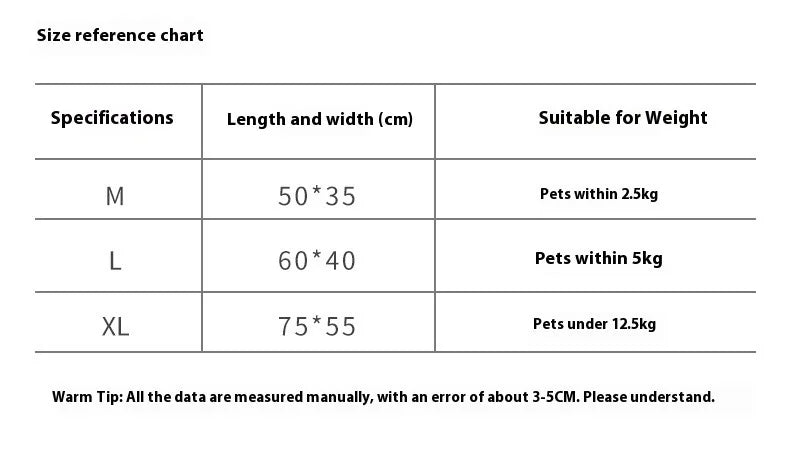 Four Seasons Dog Cat Bed Orthopedic Memory Foam Machine Washable Removable Cover All Season Comfort Mat for Small Medium Large