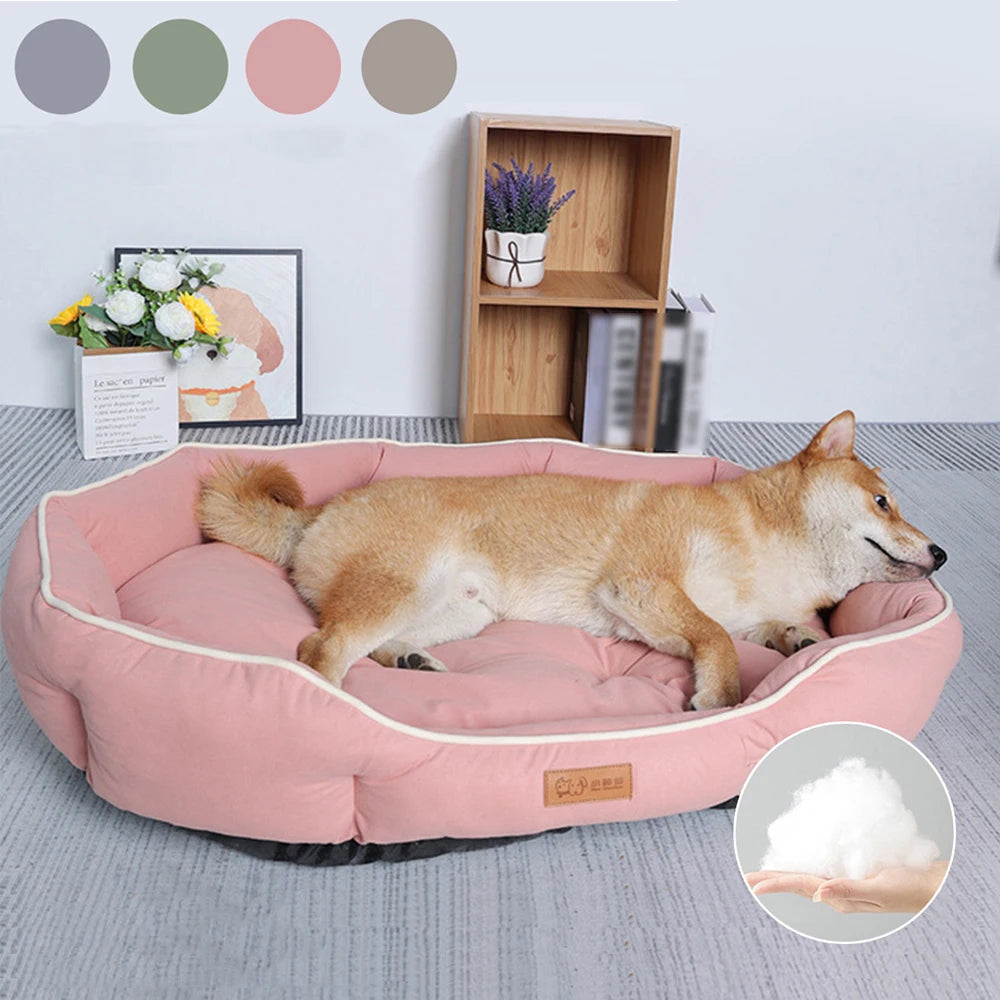 All-season Large Dog Bed House for Cats basket Elastic Big Space Dog Sofa Sleeping Mat Winter Warm Dog Cushion