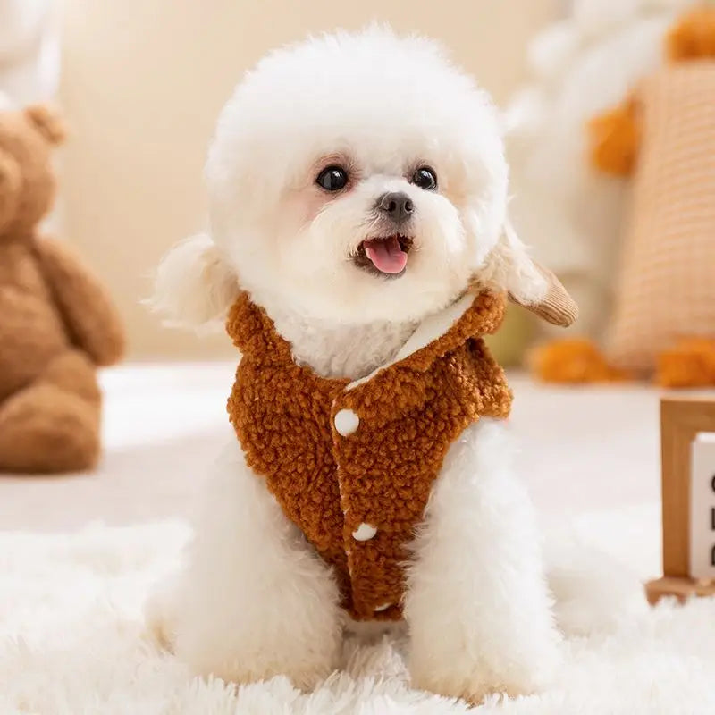 Winter Dog Coat Thick Warm Fleece Dog Jacket Pet Hooded Sweatshirt Chihuahua Bichon Dachshund Dog Clothes Kitten Puppy Overalls