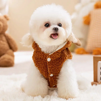 Winter Dog Coat Thick Warm Fleece Dog Jacket Pet Hooded Sweatshirt Chihuahua Bichon Dachshund Dog Clothes Kitten Puppy Overalls