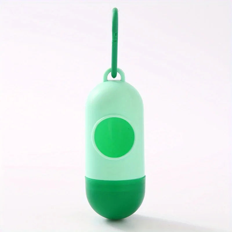 the CAPSULE CLEAN BAG HOLDER - Pill Shaped Poop Bags Dispenser, Garbage Holder Dispenser, Pet Supplies For Dogs, Collars And Leashes