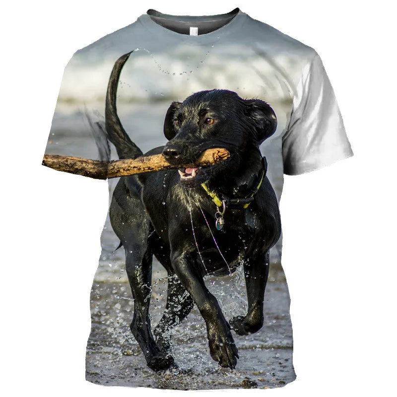 the DUCK HUNTER - Dog Camouflage Hunting T-Shirts Animal 3D Print Men Streetwear Short Sleeve T Shirt Oversized Harajuku Y2k Top Tees Man Clothing