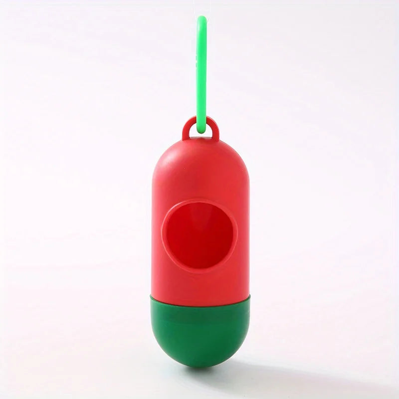 the CAPSULE CLEAN BAG HOLDER - Pill Shaped Poop Bags Dispenser, Garbage Holder Dispenser, Pet Supplies For Dogs, Collars And Leashes