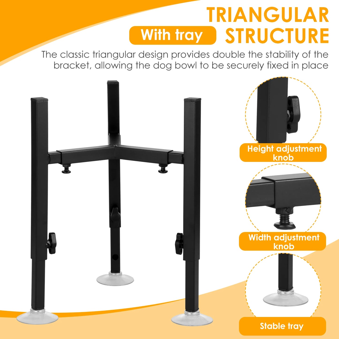 Adjustable Elevated Dog Food Bowls Stand Metal Height Raised Pet Large and Extra Large Sized Dog Food Water Bowls Stand
