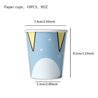 New Cartoon Dog Birthday Party Decoration Setup Boys Children Blue Dogs Party Favor Tableware Plate Napkin Cup Supplies Full Set