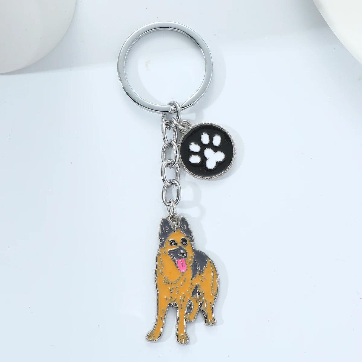 Pet dog car keychain pendant creative metal accessories key ring holiday gifts