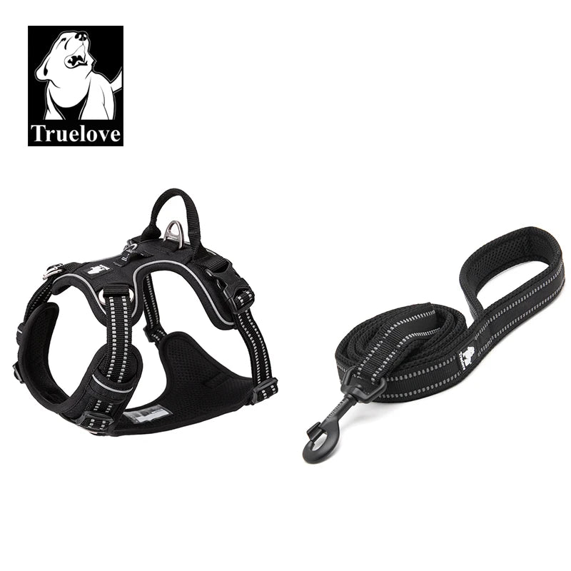 the SUREGRIP ALL-IN-ONE - Truelove Pet Harness+Pet Leash Set, Rope 110cm/200cm, All-in-One Reflective Dog Harness, No Pull, Adjustable Buckles