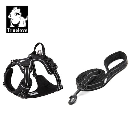 the SUREGRIP ALL-IN-ONE - Truelove Pet Harness+Pet Leash Set, Rope 110cm/200cm, All-in-One Reflective Dog Harness, No Pull, Adjustable Buckles