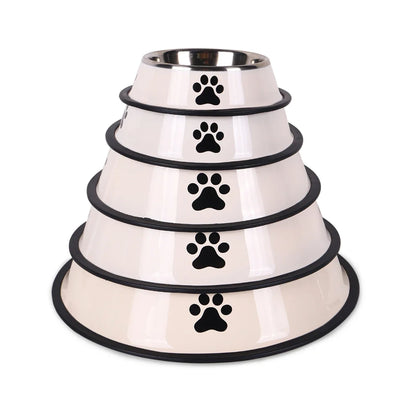 Stainless Steel Pet Bowl Cat  Dog Food Bowl Multi-Specification Anti-fall Food Bowl Food Bowl Feeding Pet Supplies 16 To 22 Cm