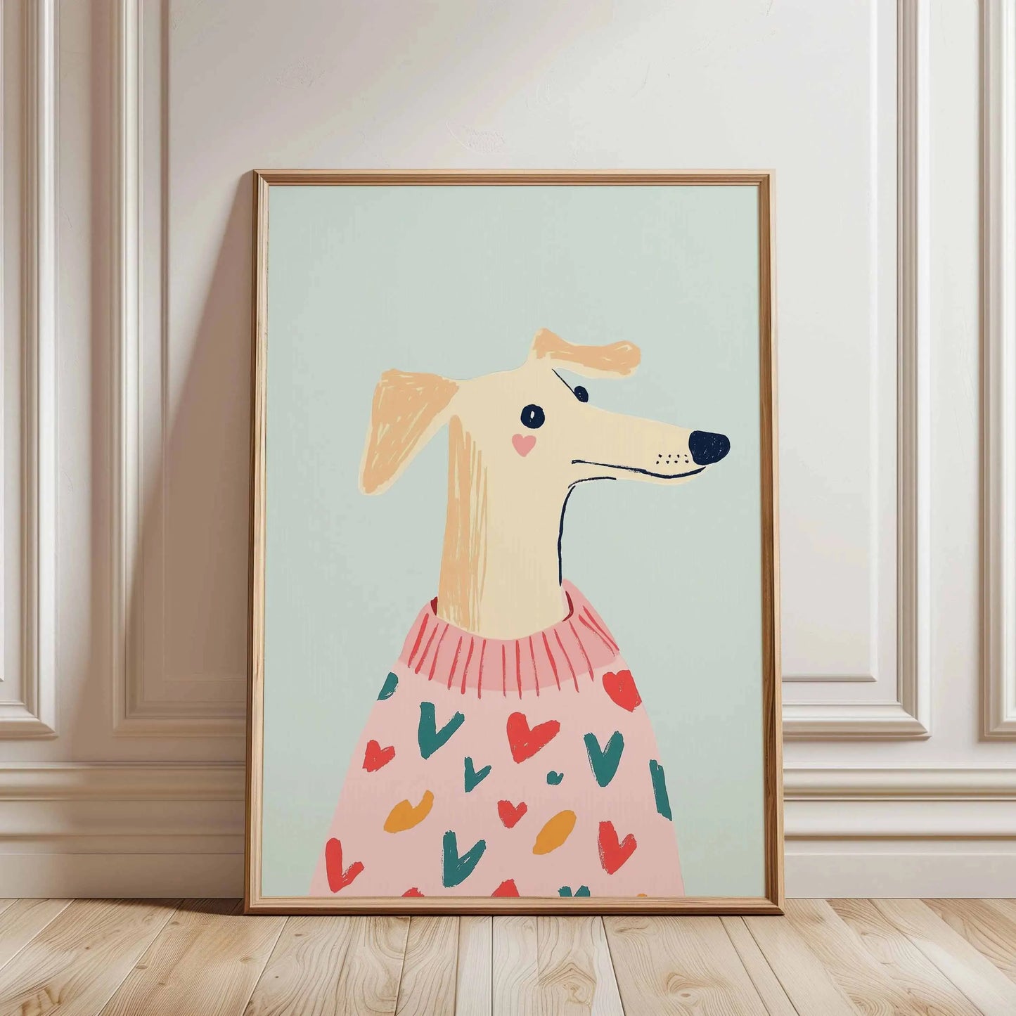 Minimalist Dog Aesthetics Poster Dachshund Bagel Hound Whippet Poodle Modern Pet Portrait Illustration Home Animal Decoration