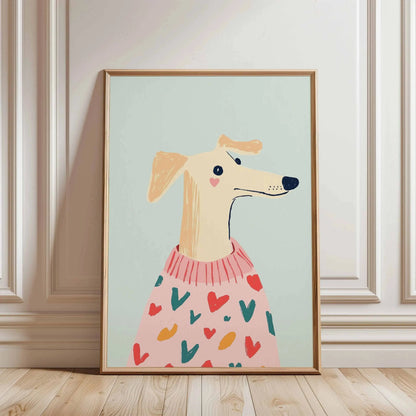 Minimalist Dog Aesthetics Poster Dachshund Bagel Hound Whippet Poodle Modern Pet Portrait Illustration Home Animal Decoration