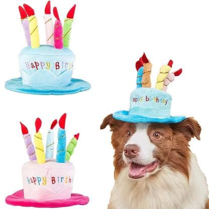 Cute Dog Birthday Toy Adorable Dog Cat Birthday Cake Hat Headwear Cap Puppy Kitten Hat Pet Gift Toys  аксесуари для собак