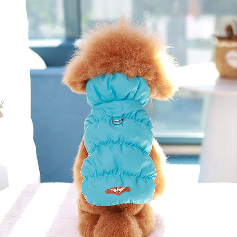 the SNOW PATROL PUFFER - Padded Puppy/Cat Clothes with D Rings, Winter Warm Dog Jacket for Small Dogs, Chihuahua Vest, French Bulldog Coat, Yorkie Outfits