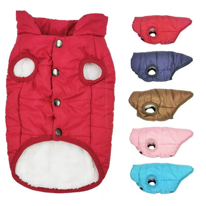 Winter Pet Dog Coat Winter Warmth Clothes Winter Dog Vest With Integrated Keep Warm Fleece Back Zipper For Small Medium Dog