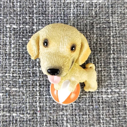 3D animal magnet refrigerator sticker simulation dog labrador Pug corgi Teddy Bichon resin Craft wall door home decoration gifts