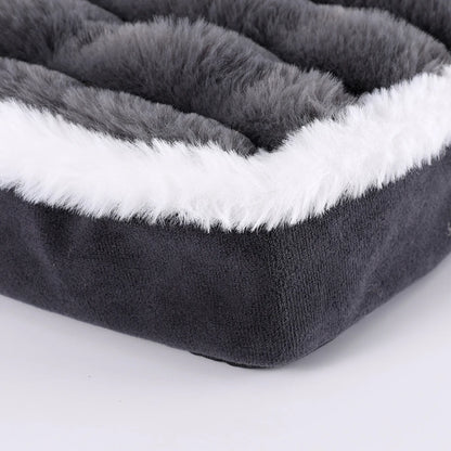 Elastic Small Cat Kennel Cushion Comfortable Large Cat Bed All Seasons Warm Medium Dog Sofa Mat Soft Puppy Kennel with Pillow