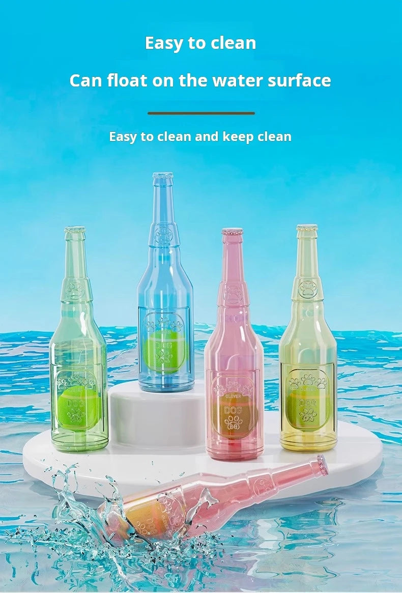 the BOTTLEBOUNCE PLAY BALL - Dog Toy Bottle Sound Chew Ball, Pet Toys Interactive Ball for Big Dog/Small, Dog Pet Training Tennis Bottle, Pet Supplies