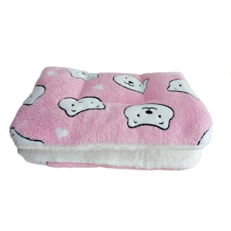 Dog Bed Thickened Dog Mat Pet Cat Soft Fleece Pad Blanket Bed Mat Cushion Home Washable Rug Keep Warm Pet Supplies cama perro