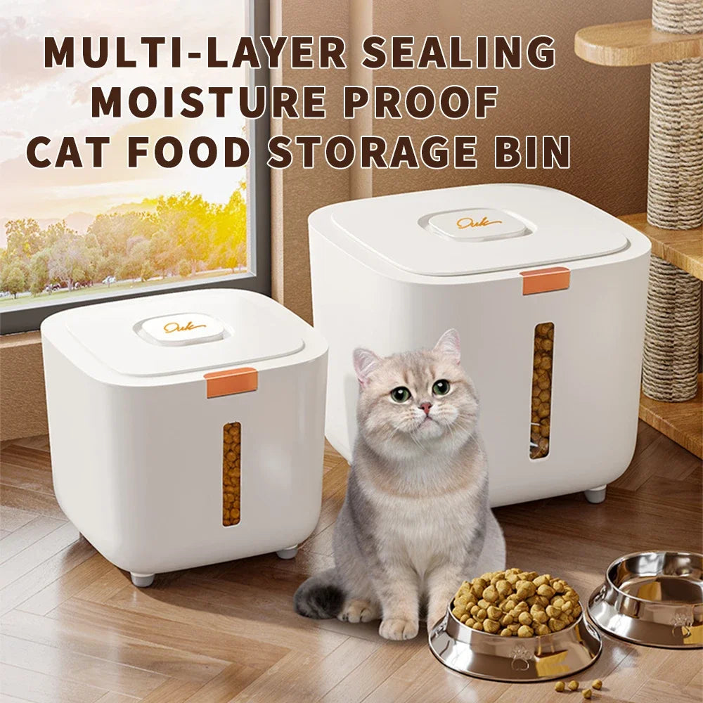 the PET FOOD STORAGE - Pet Food Storage Barrel, Large Storage Barrel, Food Sealed Moisture-Proof Cat Food Barrel Storage, Cat Food/Dog Food Barrel, Cat Bowl