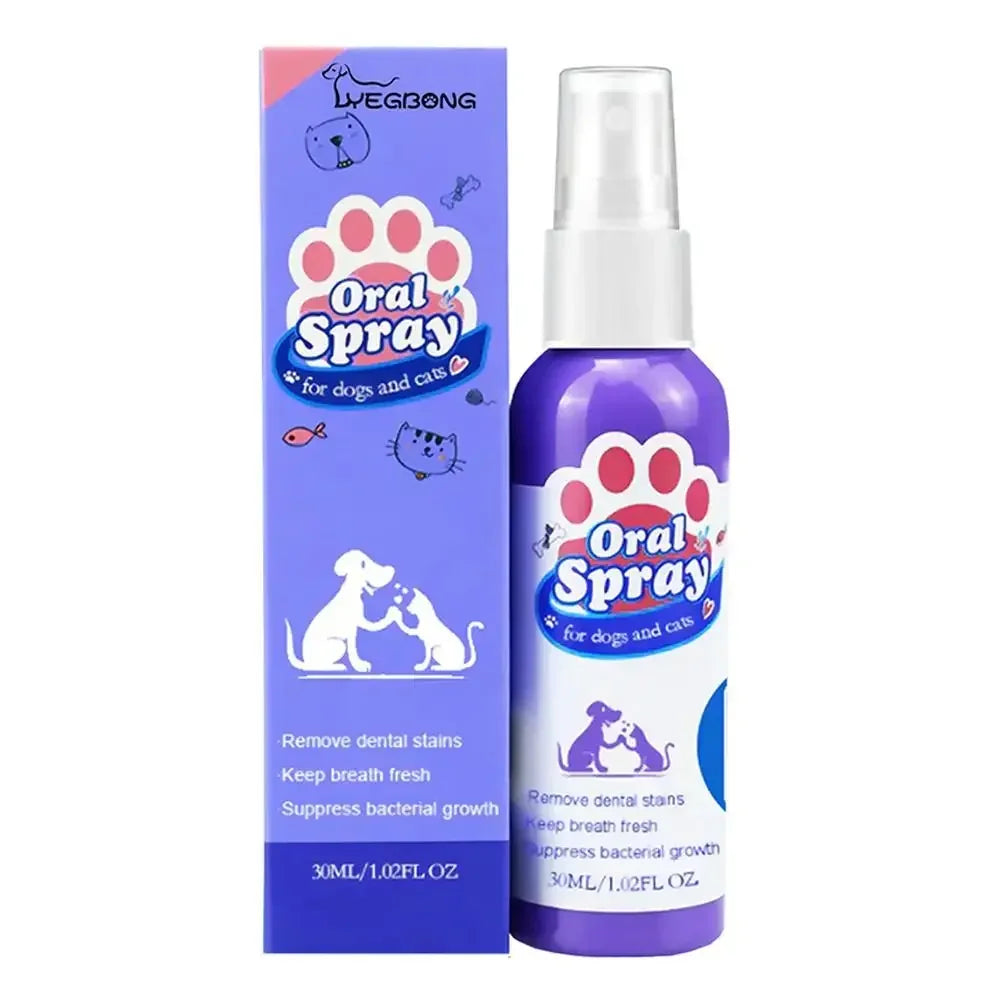 the DOGGY BREATH SPRAY - Pet Teeth Cleaning Spray, Prevent Calculus Cat/Dog Tartars, Bad Breath Removal, Dog Keep Fresh Breath, Deodorization Pet Oral Care Spray