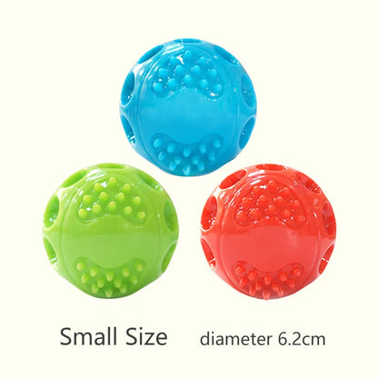 the CAITEC TOYS - Caitec Dog Toys, Squeaking Bouncing Ball, Durable Floatable Springy Pet Toys, Squeaky Ball, Bite Resistant